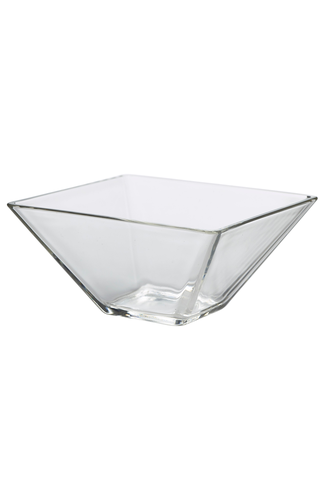 Square Glass Bowl 10 x 6cm H
