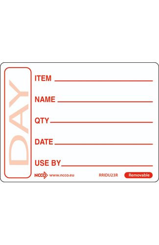 50 X 65mm Removable Red Use By Label (500)