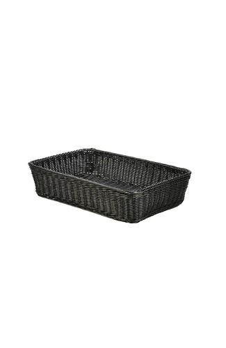 Polywicker Display Basket Black 46 x 31 x 10cm