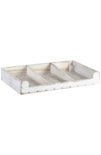 White Wash Wooden Display Crate