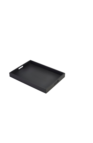 Solid Black Butlers Tray 44X32X4.5cm