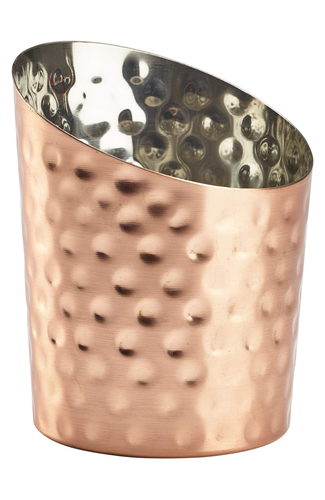 Copper Plated Hammered Angled Cone 11.6 x 9.5cm Dia