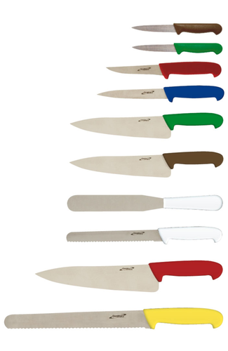 10 Piece Colour Coded Knife Set + Knife Case