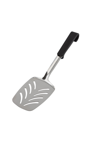 Genware Plastic Handle Slotted Turner Black