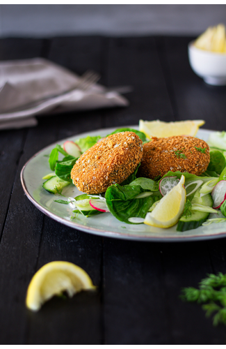 Gluten-free MSC Florentine Fishcake - with salad