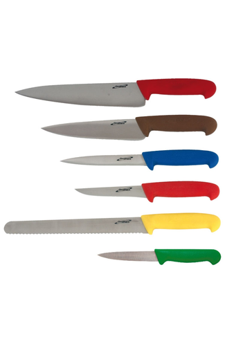 6 Piece Colour Coded Knife Set + Knife Wallet