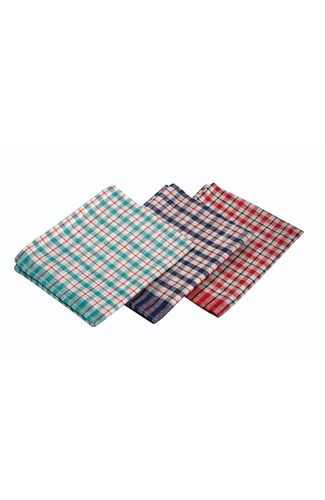 Mini Check T-Towel 43X68cm 10Pcs Mix Colours