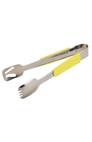 Genware Plastic Handle Buffet Tongs Yellow