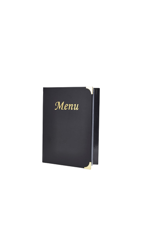 A5 Menu Holder Black 8 Pages