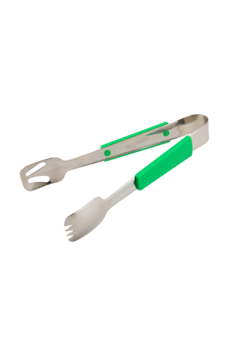 Genware Plastic Handle Buffet Tongs Green