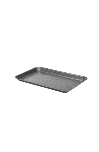 Galvanised Steel Tray 31.5x21.5x2cm Hammered Silver