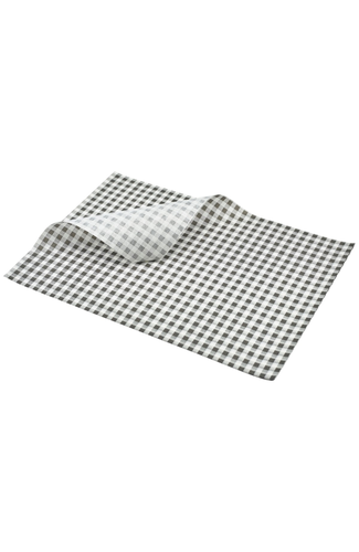 Greaseproof Paper Black Gingham Print 35 x 25cm