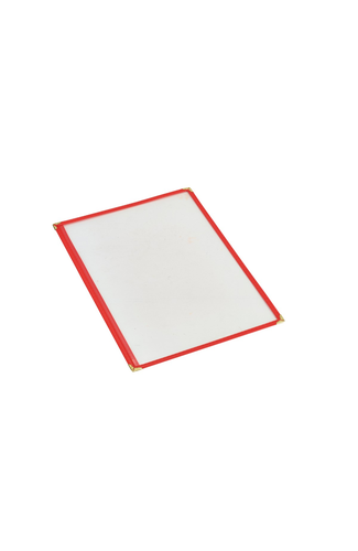 Red American Style A4 Menu Holder - 1 Page