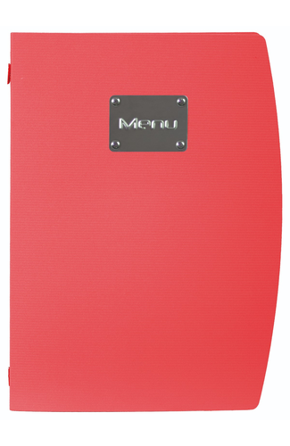 Rio A4 Menu Holder Red 4 Pages