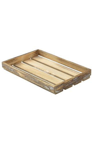 Wooden Crate Dark Rustic Finish 35 x 23 x 4cm