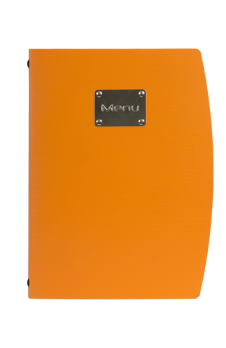 Rio A4 Menu Holder Orange 4 Pages