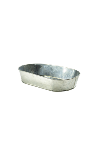 Galvanised Steel Serving Platter 24X15cm