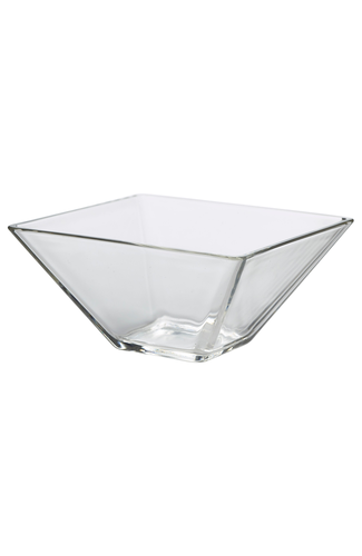 Square Glass Bowl 14 x 7cm H