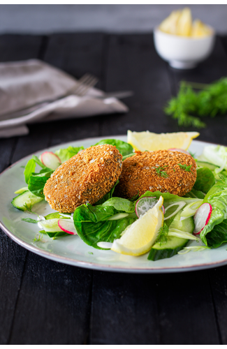 Gluten-free MSC Florentine Fishcake - with salad