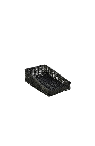 Wicker Display Basket Black 40X25X12cm