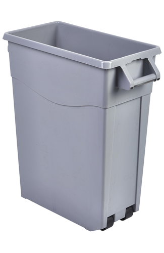 Grey Slim Recycling Bin 65L