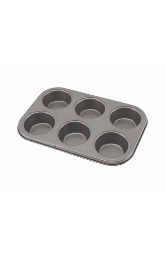 Carbon Steel Non-Stick 6 Cup Muffin Tray