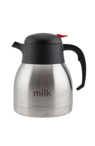 Milk Inscribed St/St Vacuum Push Button Jug