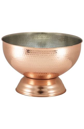 Hammered Copper Champagne Bowl 36cm