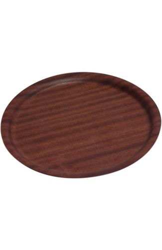 Darkwood Round Tray Non-Slip 270mm Dia