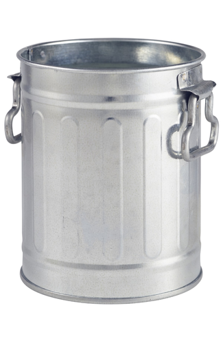 Miniature Galvanised Bin 8.5x11.2cm