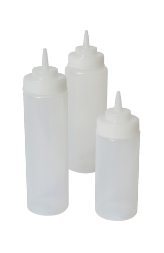 Squeeze Bottle Wide Neck Clear 16oz/47cl