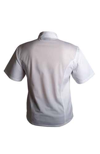 Coolback Press Stud Jacket (Short Sleeve) White XXL