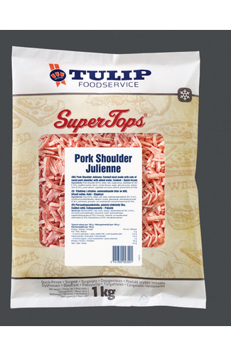 Super Tops Pork Shoulder Julienne Pizza Topping - 1Kg Bag | Thompsons