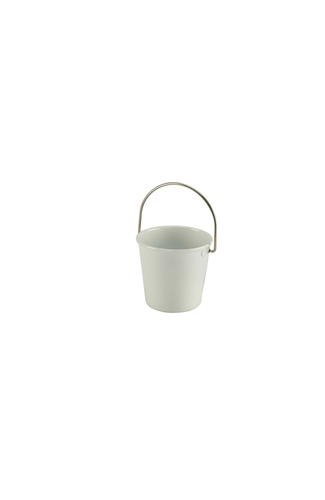 Stainless Steel Miniature Bucket 4.5cm Dia White