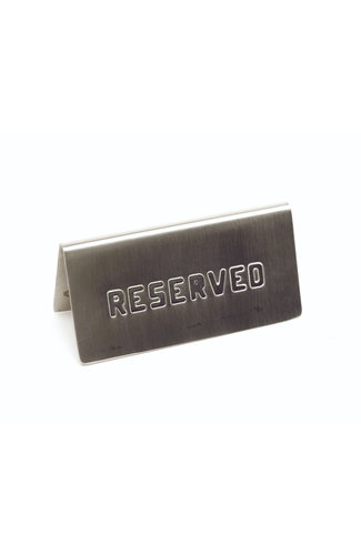 S/St. Table Sign"Reserved" 15 X 5cm