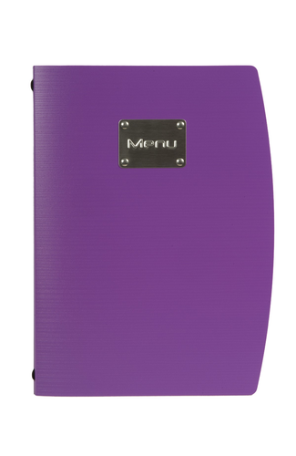 Rio A4 Menu Holder Purple 4 Pages