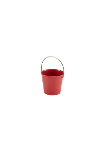 Stainless Steel Miniature Bucket 4.5cm Dia Red