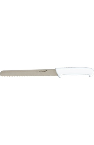 Genware 8'' Bread Knife White (Serrated)