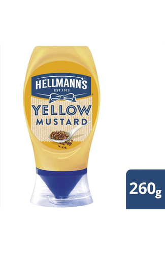 Hellmanns Squeezy American Style Yellow Mustard - 250ml Bottle