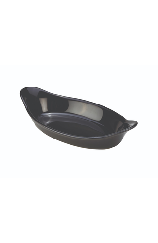 Royal Genware Oval Eared Dish 22cm Black