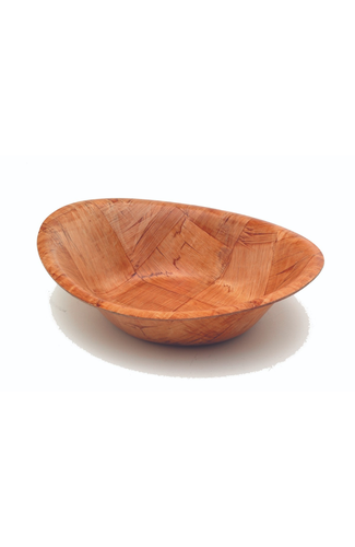 Oval Woven Wood Bowls 9"x7" Singles