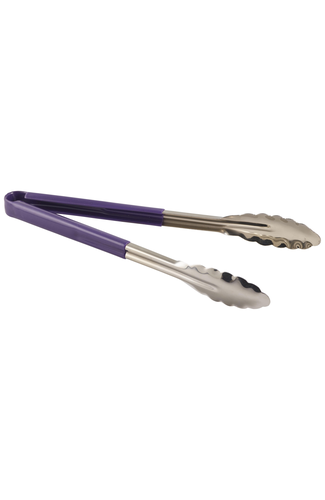 Genware Colour Coded St/St. Tong 31cm Purple
