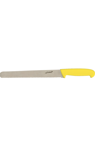 Genware 12'' Slicing Knife Yellow (Serrated)