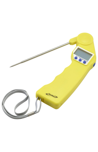 Genware Yellow Folding Probe Pocket Thermometer