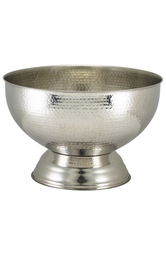 Hammered Stainless Steel Champagne Bowl 36cm