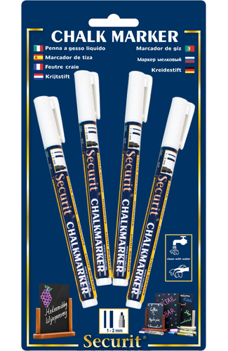 Chalkmarkers 4 Pack White Small