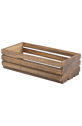 Wooden Crate Dark Rustic Finish 25 x 12 x 7.5cm