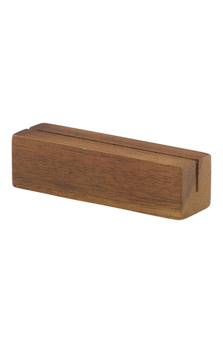 Acacia Wood Sign Holder 9x3x3cm