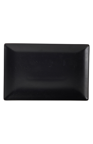 Luna Rect.Coupe Plate 30X20cm Black Stoneware