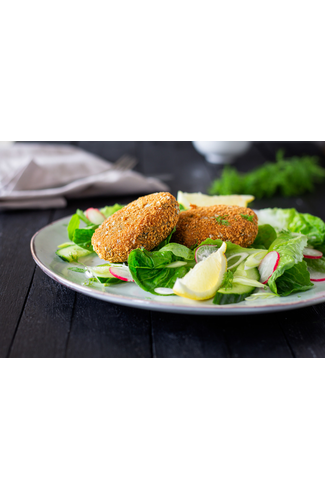 Gluten-free MSC Florentine Fishcake - with salad